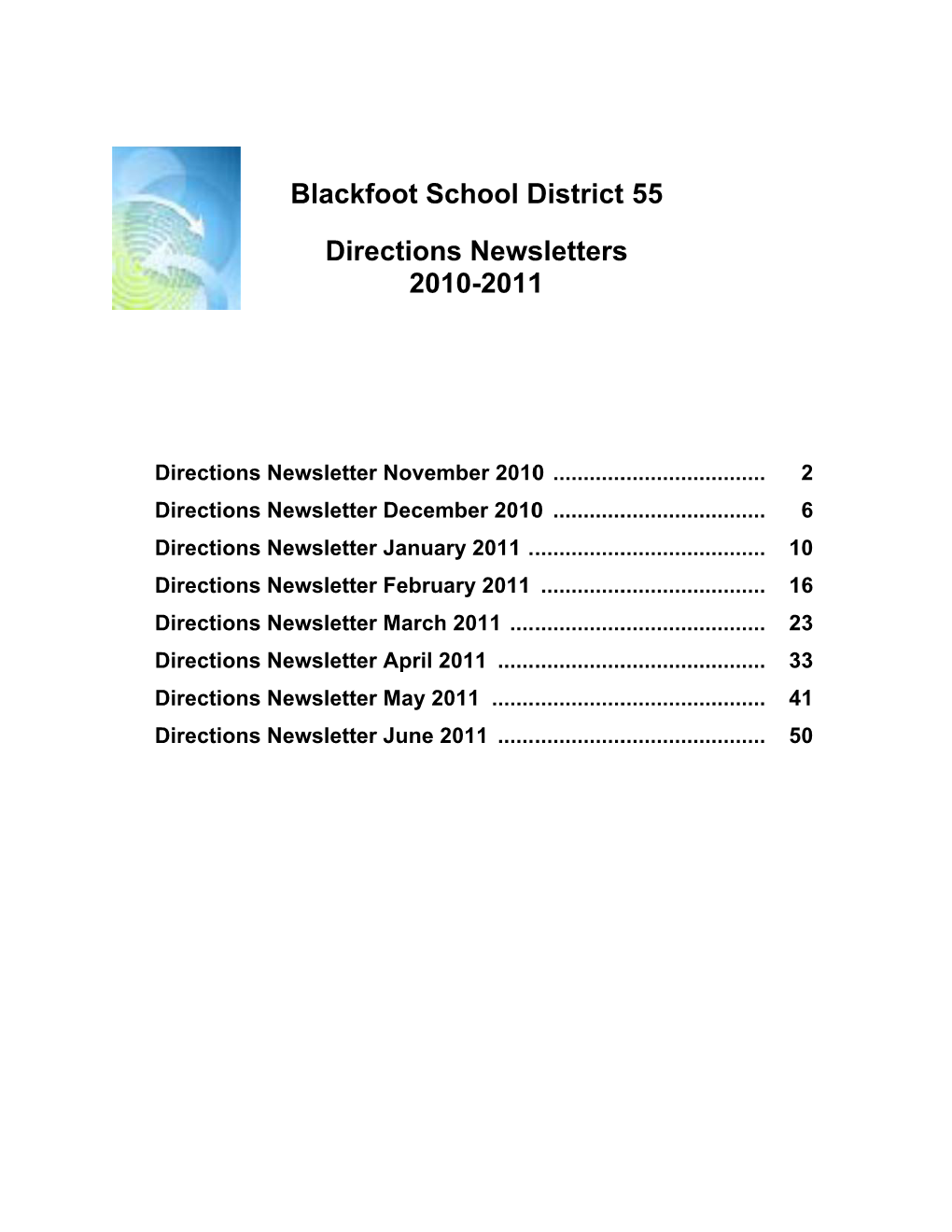 Black Dir Kfoot S Rection 201 Chool D S News 10-2011 District Sletters 1 T 55 S