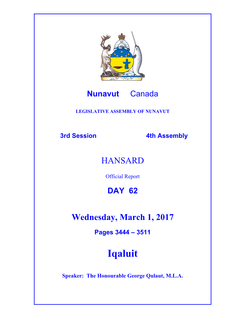 Nunavut Hansard 3444