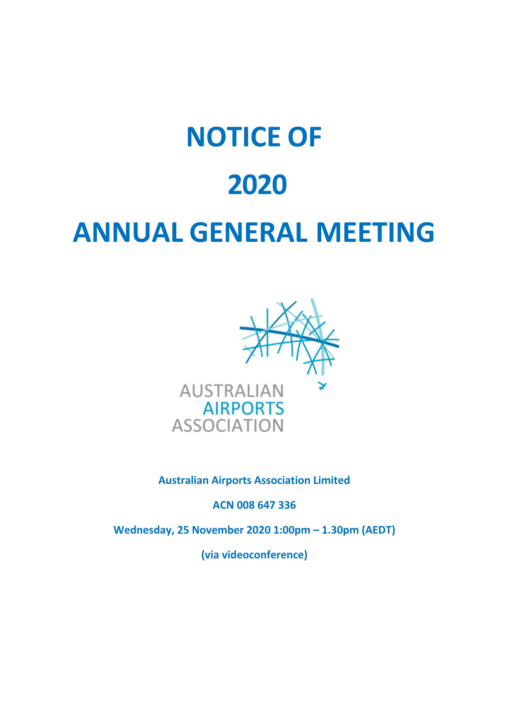 Notice of 2020 Annual General Meeting