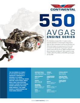 550 Series Avgas Engine