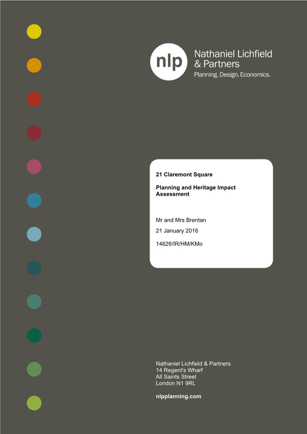 21 Claremont Square Planning and Heritage Impact Assessment Mr