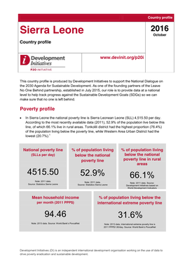Sierra Leone 2016 October