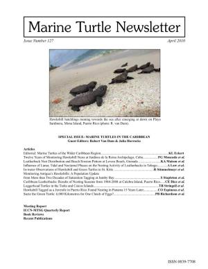 Marine Turtle Newsletter Issue Number 127 April 2010