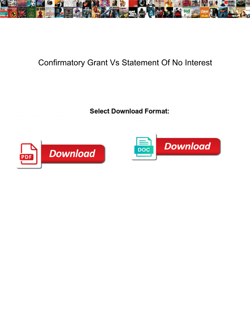 Confirmatory Grant Vs Statement of No Interest