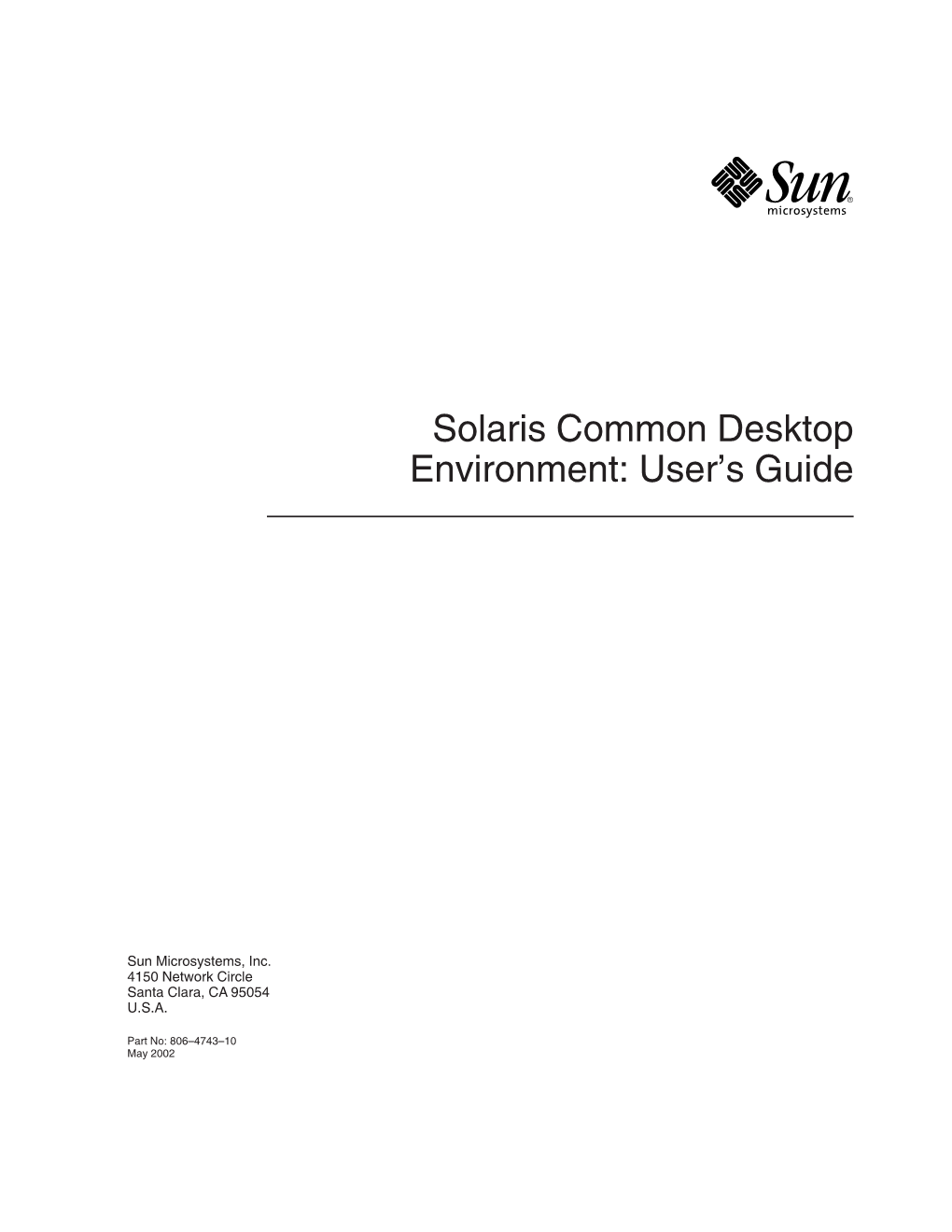 Solaris Common Desktop Environment: User's Guide