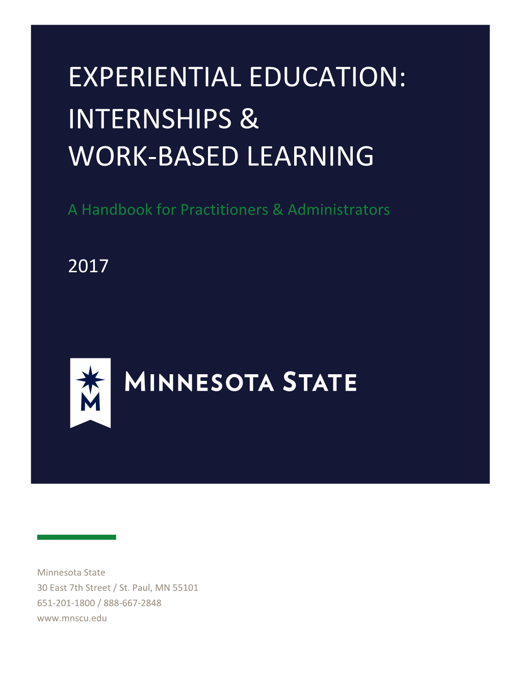 Experiential Education: Internships & Work-‐Based