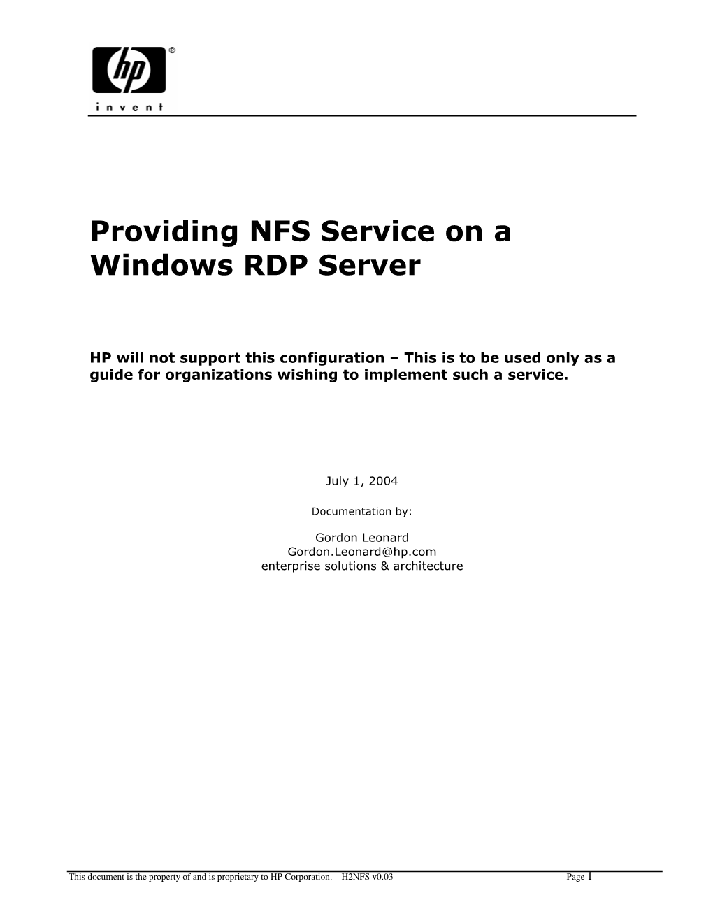 Providing NFS Service on a Windows RDP Server