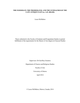 Lucas Mcmahon Thesis Submitted To