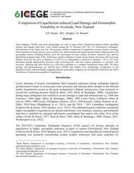 Comparison of Liquefaction-Induced Land Damage and Geomorphic Variability in Avonside, New Zealand