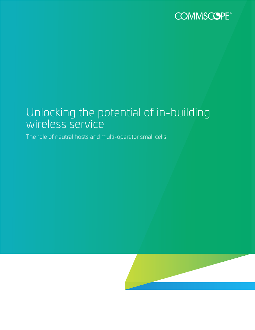 White Paper: Multi-Operator Small Cells for Neutral Hosts