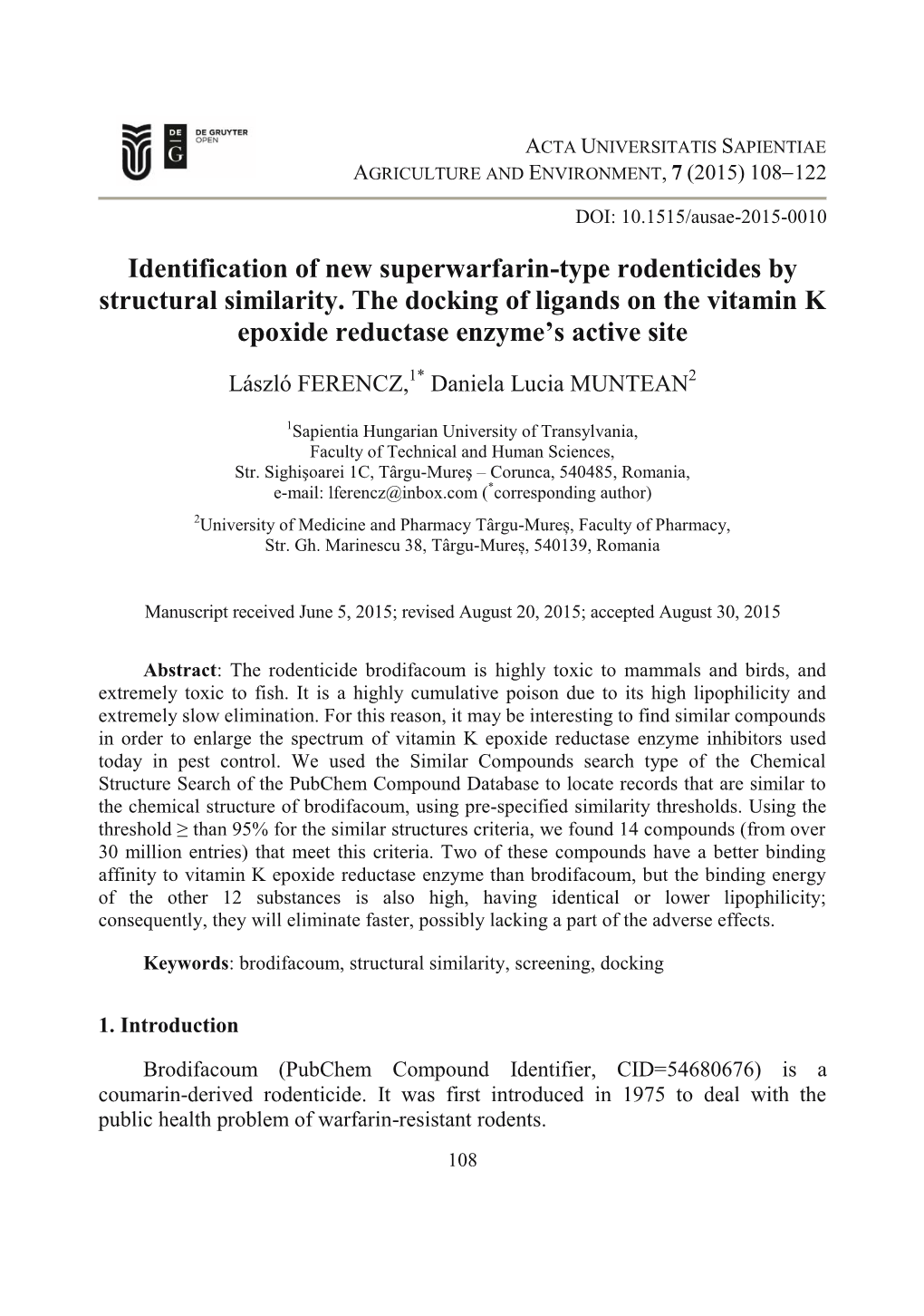 Identification of New Superwarfarin-Type Rodenticides by Structural Similarity