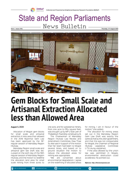 Gem Blocks for Small Scale and Artisanal Extraction Allocated Less Than Allowed Area