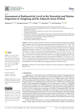Assessment of Radioactivity Level in the Terrestrial and Marine Organisms in Yangjiang and Its Adjacent Areas (China)