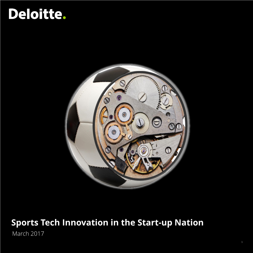 Sports Tech Innovation in the Start-Up Nation March 2017