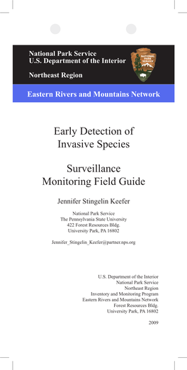 Early Detection of Invasive Species Surveillance Monitoring Field Guide