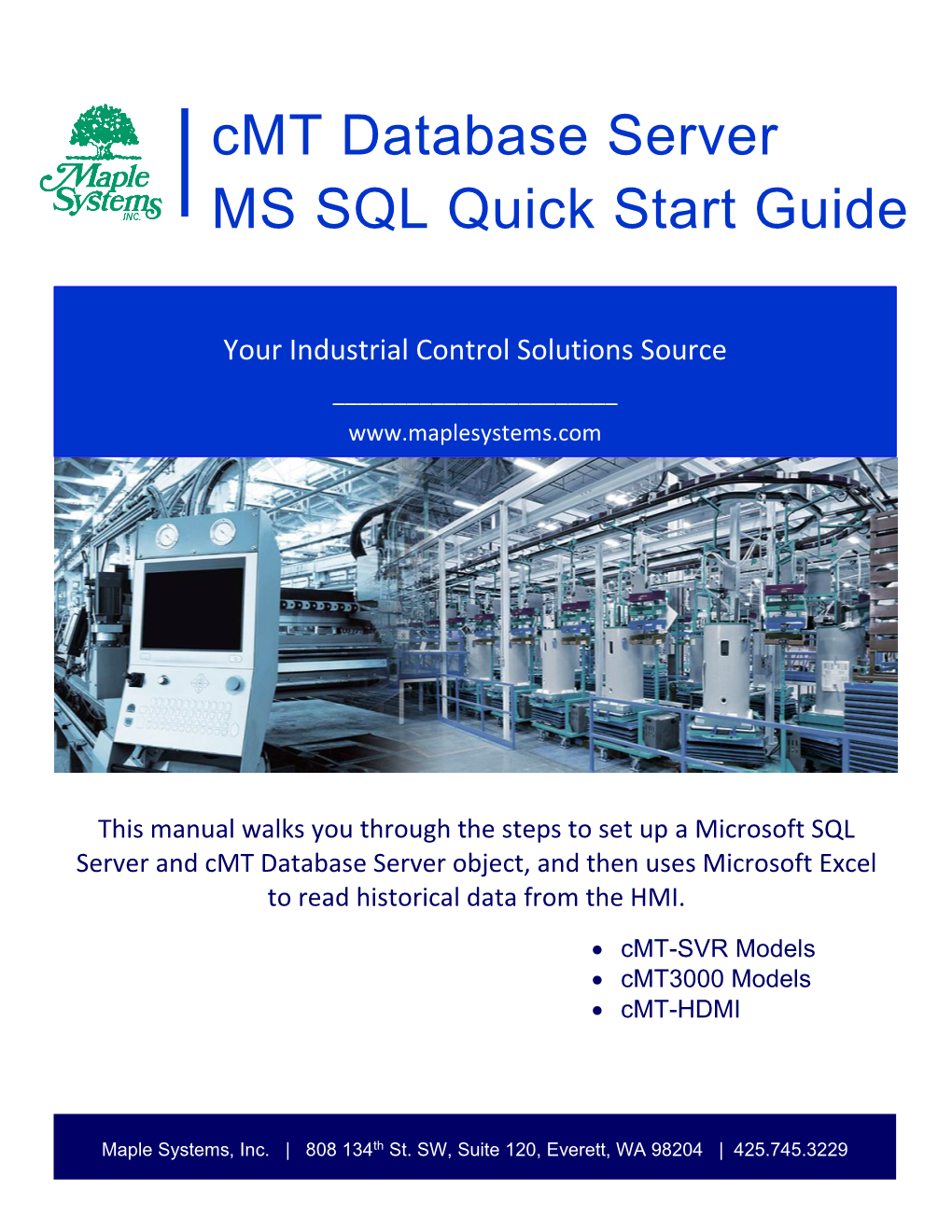 Cmt Database Server MS SQL Quick Start Guide