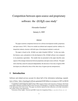 Competition Between Open-Source and Proprietary Software: the (LA