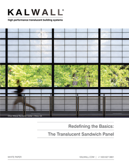Redefining the Basics: the Translucent Sandwich Panel