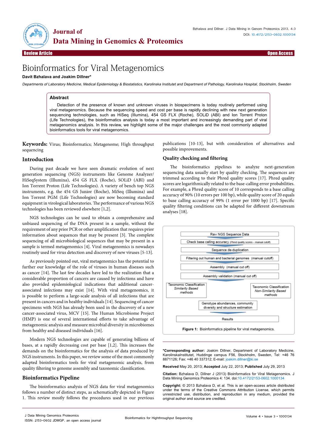 Bioinformatics for Viral Metagenomics