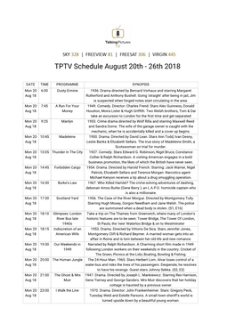 TPTV Schedule August 20Th - 26Th 2018