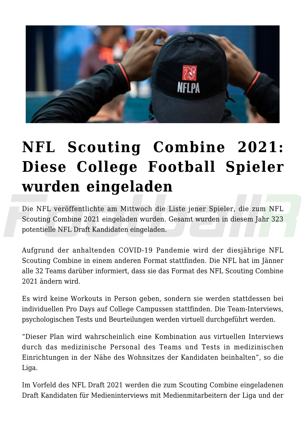 NFL Scouting Combine 2021: Diese College Football Spieler Wurden Eingeladen