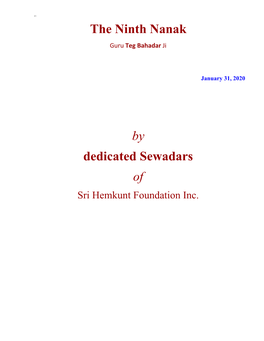 The Ninth Nanak by Dedicated Sewadars Of