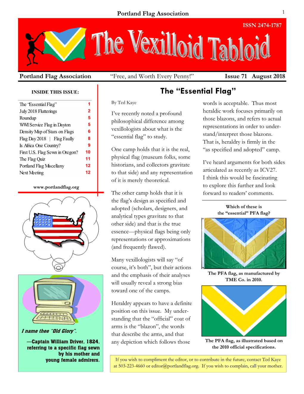 Vexilloid Tabloid #71, August 2018