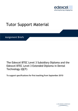 BTEC Extended Diploma in Dental Technology