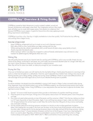 Copprclay™ Overview & Firing Guide