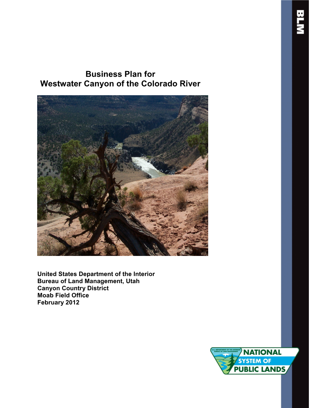 Business Plan for Westwater Canyon of the Colorado River