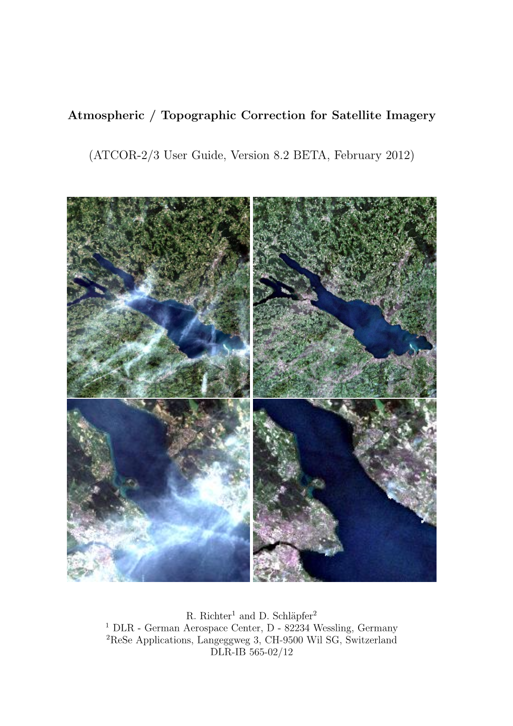 Atmospheric / Topographic Correction for Satellite Imagery (ATCOR-2/3