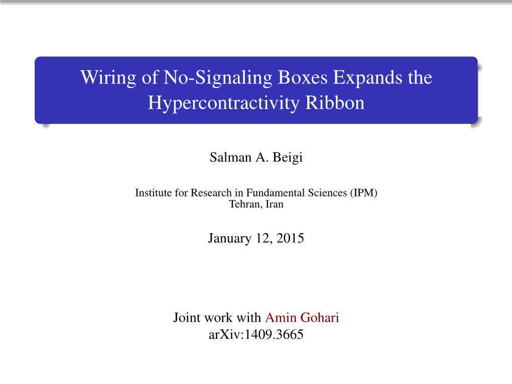 Wiring of No-Signaling Boxes Expands the Hypercontractivity Ribbon