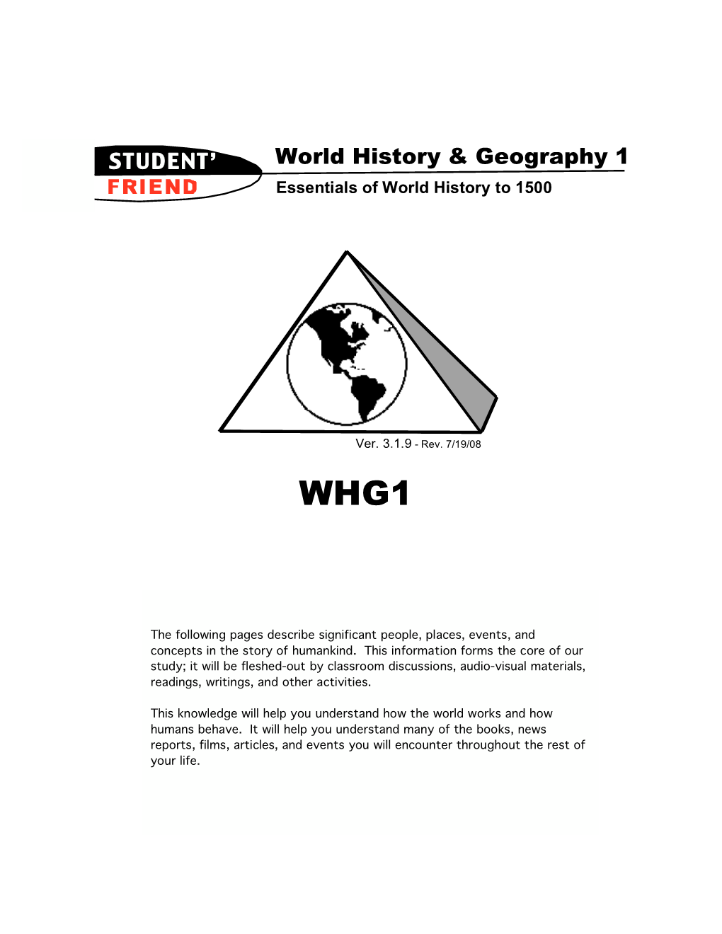 World History & Geography 1
