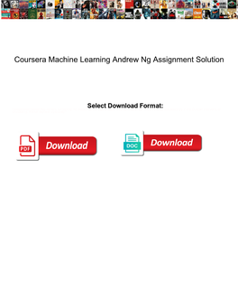 Coursera Machine Learning Andrew Ng Assignment Solution