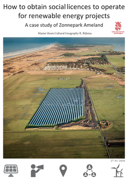 How to Obtain Social Licences to Operate for Renewable Energy Projects a Case Study of Zonnepark Ameland
