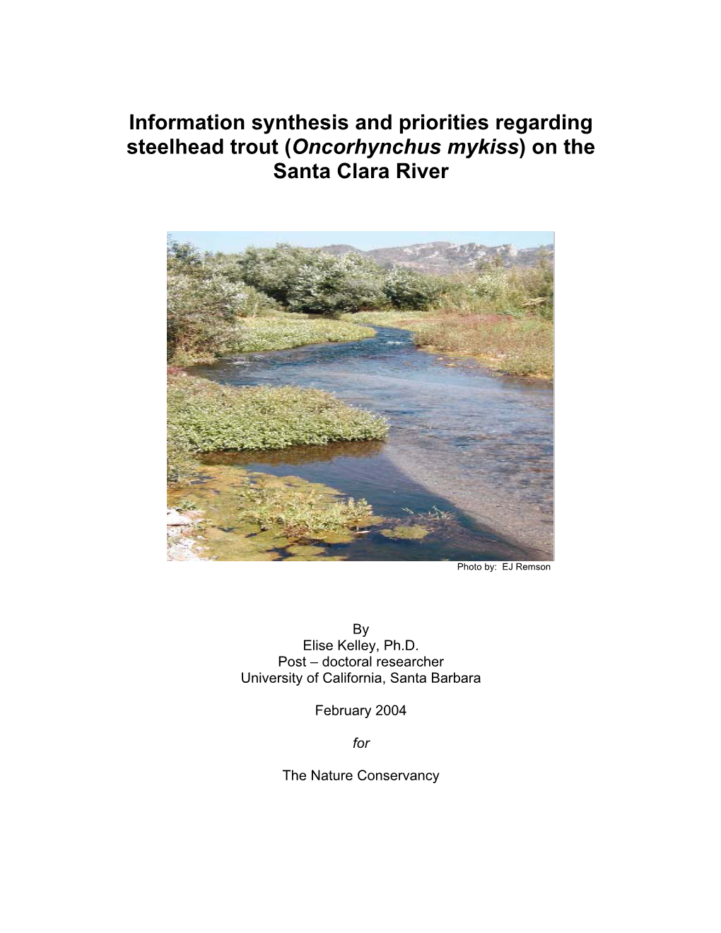 Sespe Creek Subwatershed Factsheet