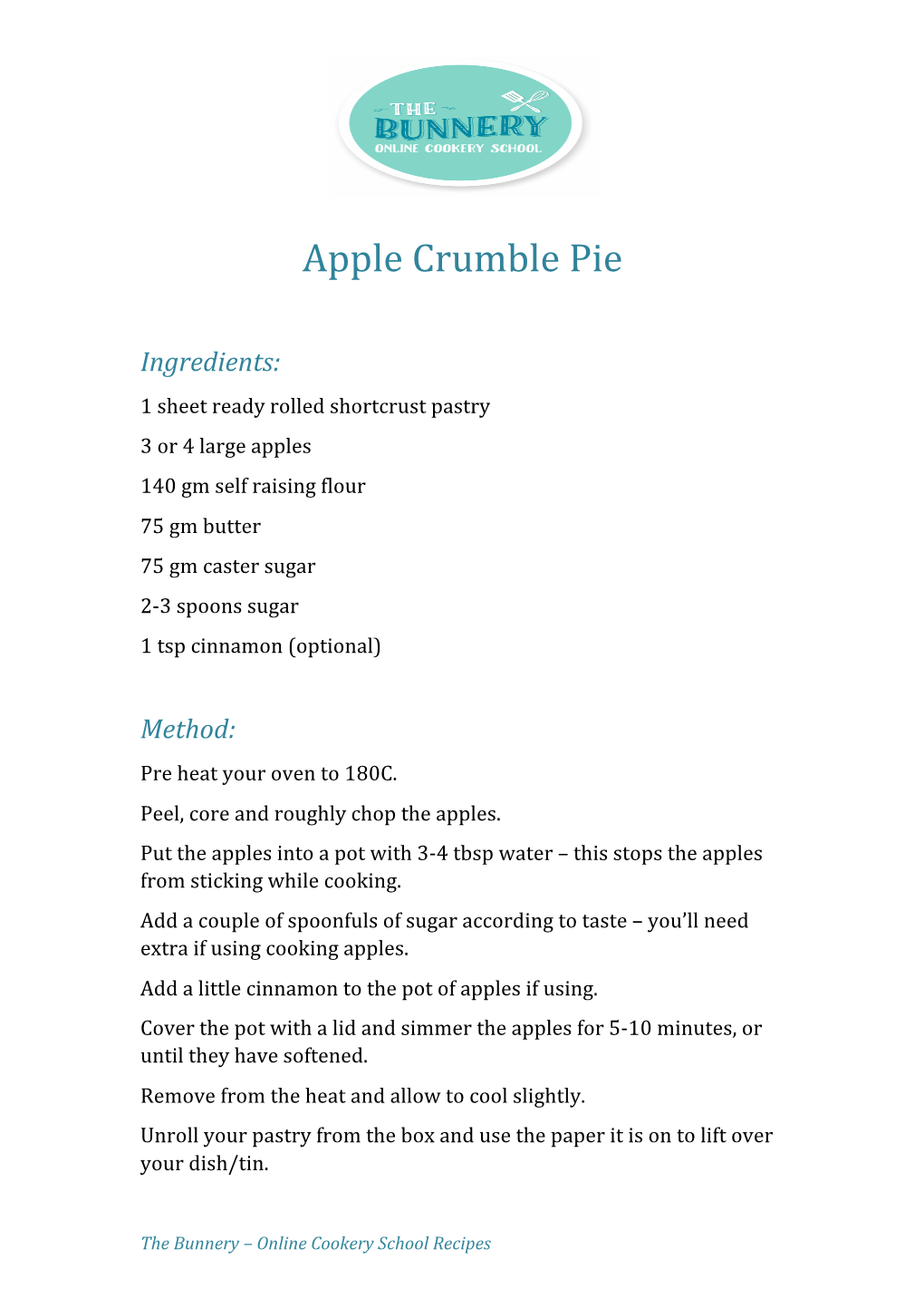 Apple Crumble Pie