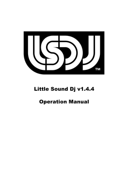 Little Sound Dj V1.4.4 Operation Manual