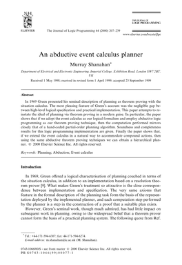 An Abductive Event Calculus Planner