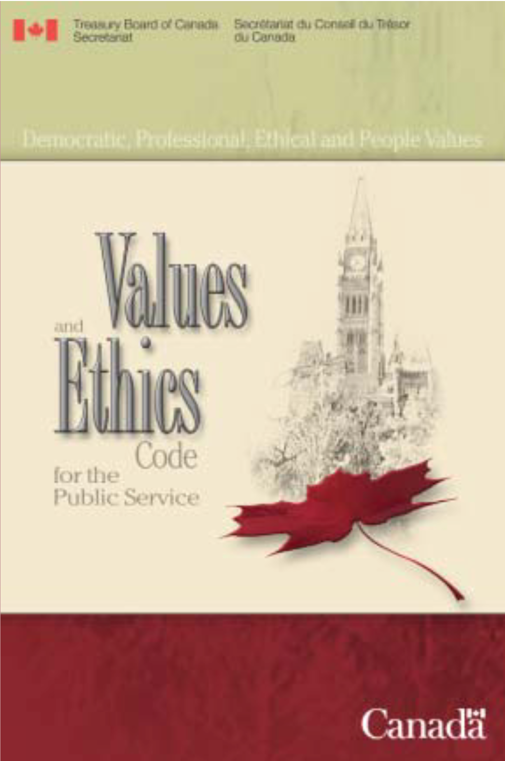 Values and Ethics Code for the Public Service