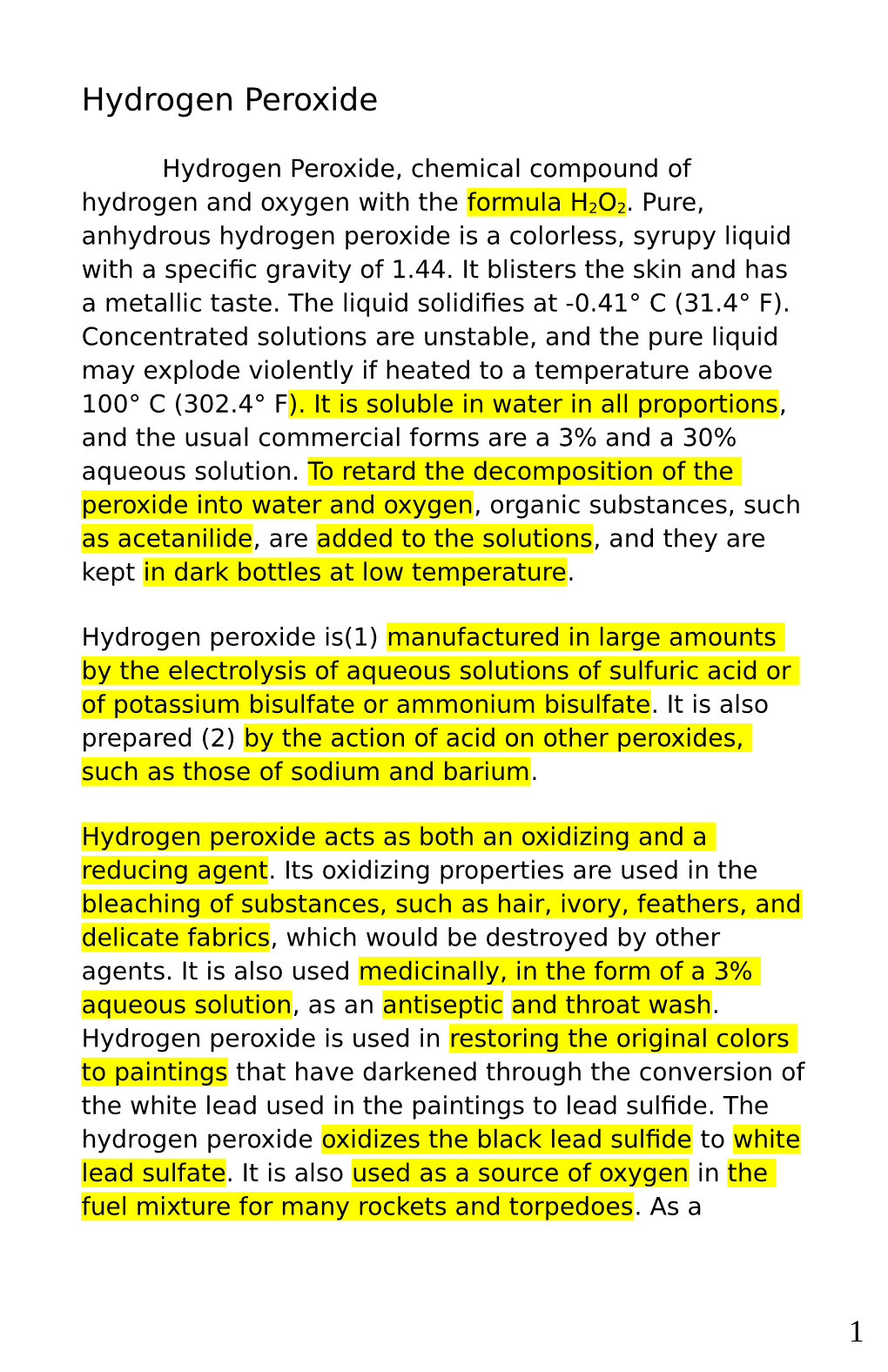 Hydrogen from Zinc + Diluted H2S04