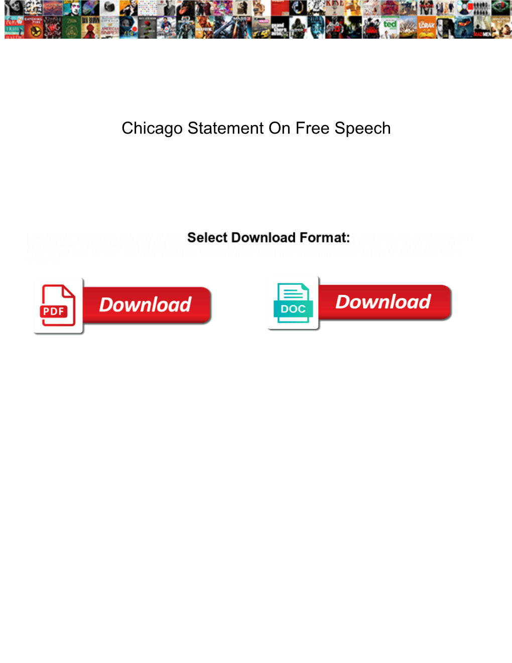 Chicago Statement on Free Speech