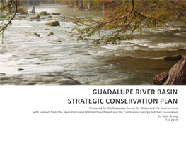 Guadalupe River Basin Strategic Conservation Plan