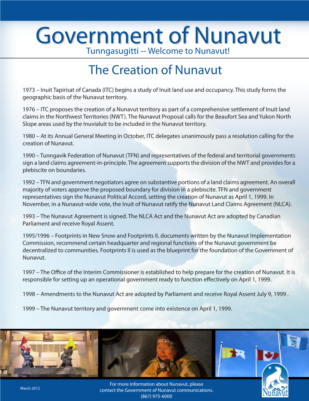 Creation of Nunavut