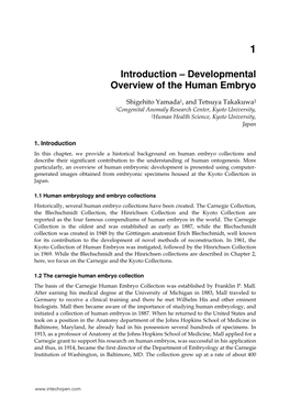 Introduction – Developmental Overview of the Human Embryo