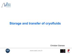 Liquefaction, Storage and Transfer of Cryofluids