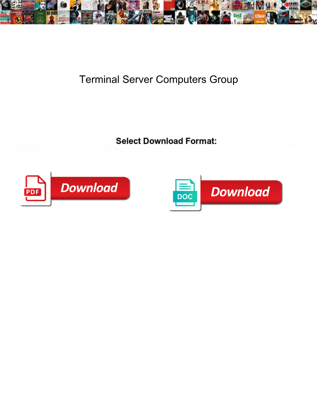 Terminal Server Computers Group