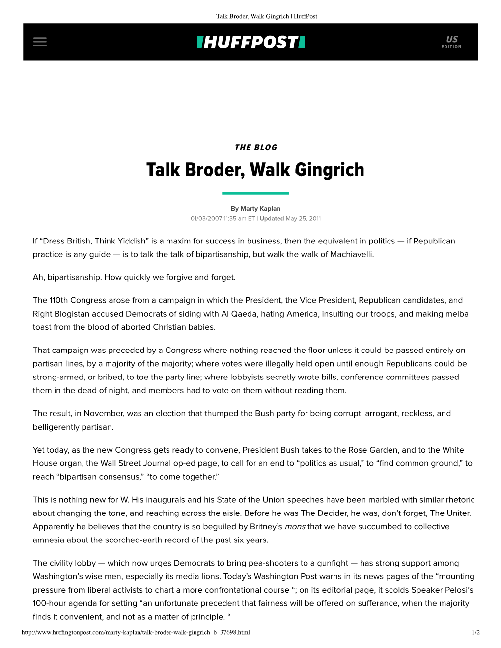 010307 Talk Broder, Walk Gingrich