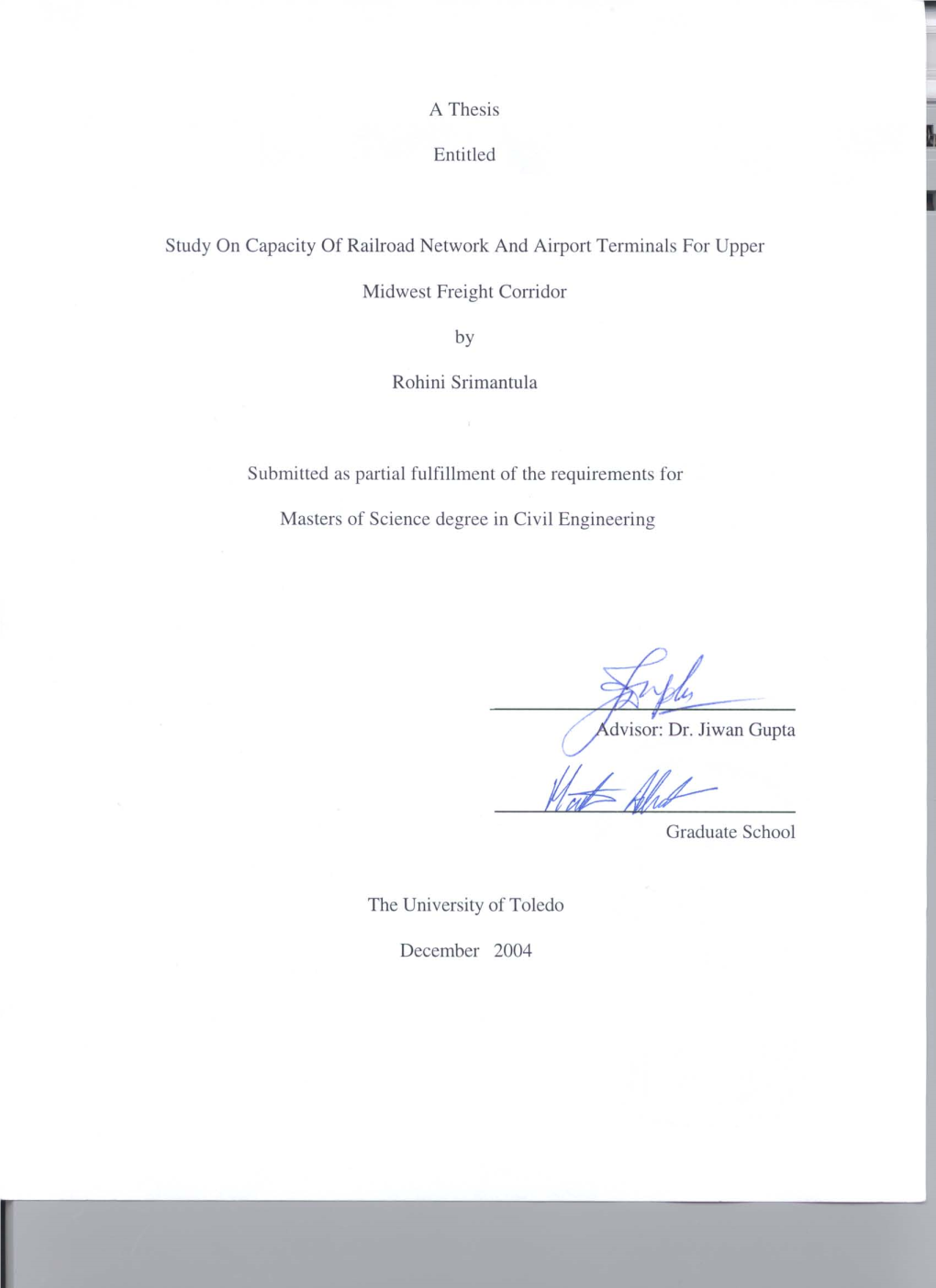 Study on Capacity of Railroad Network and Airport Terminals For