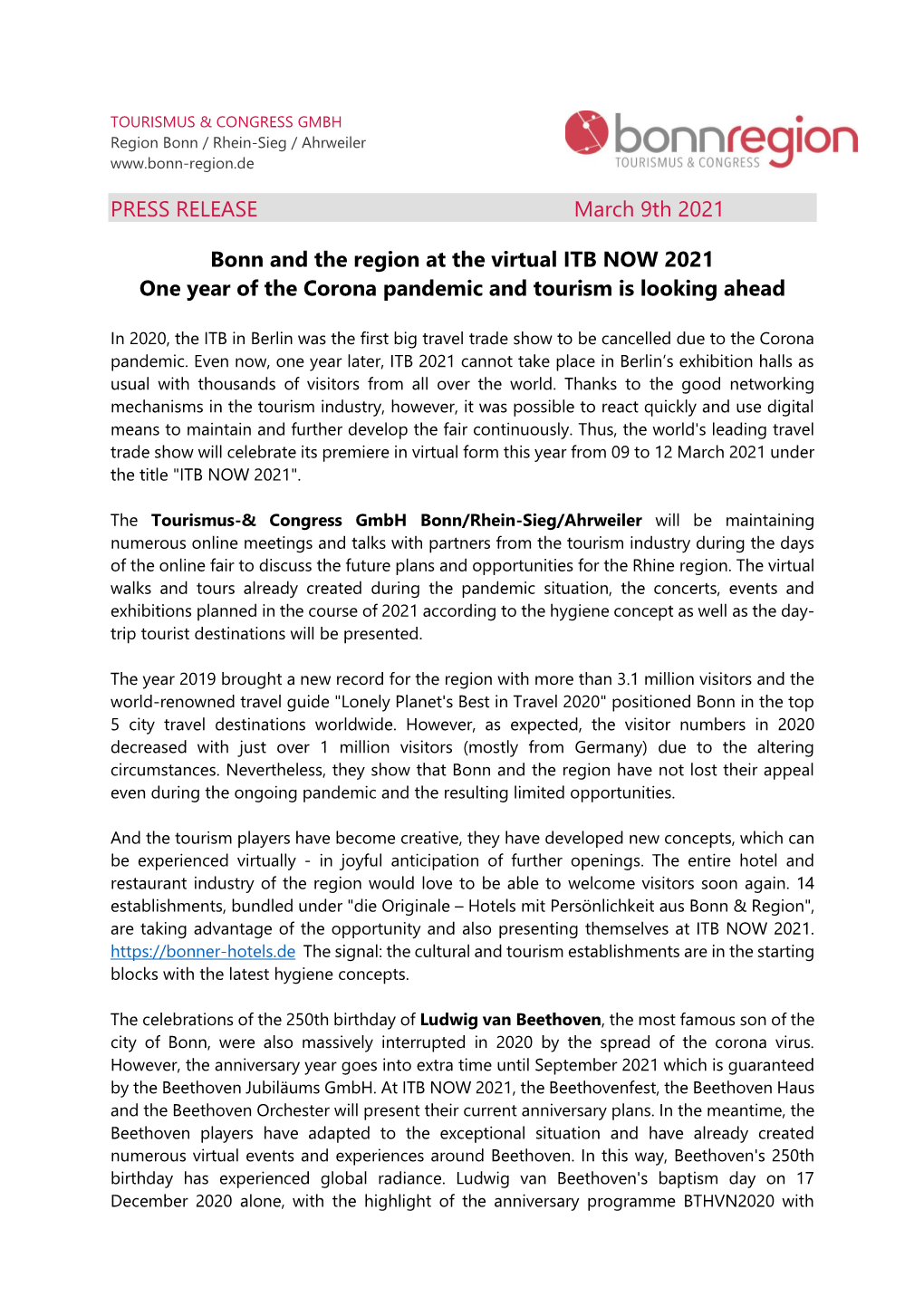 ITB NOW 2021 Bonn Region PRESS RELEASE.Pdf